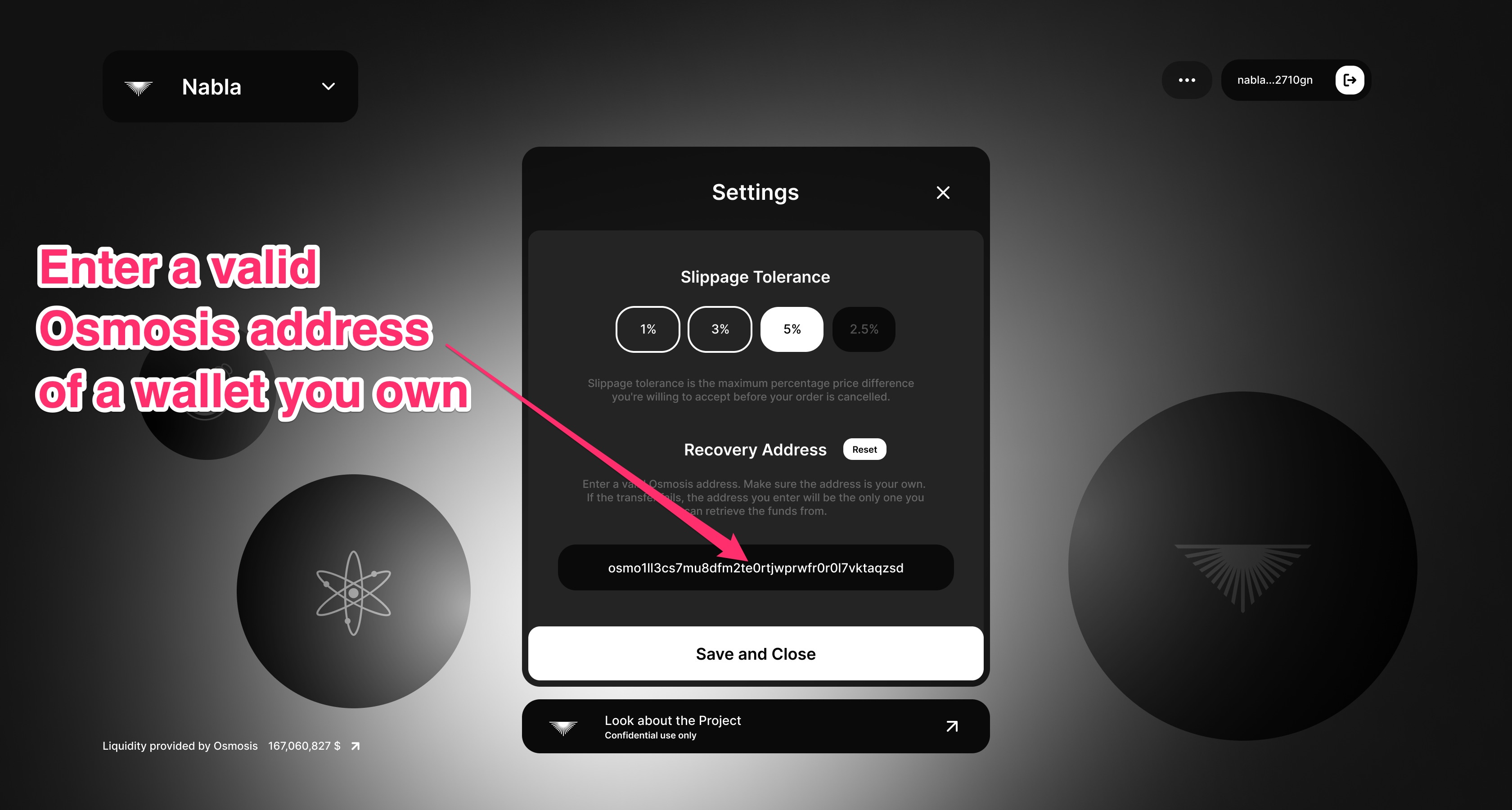 enter the recovery address Enter recovery address image